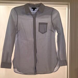 GAP Women's Light Blue Button Down Shirt